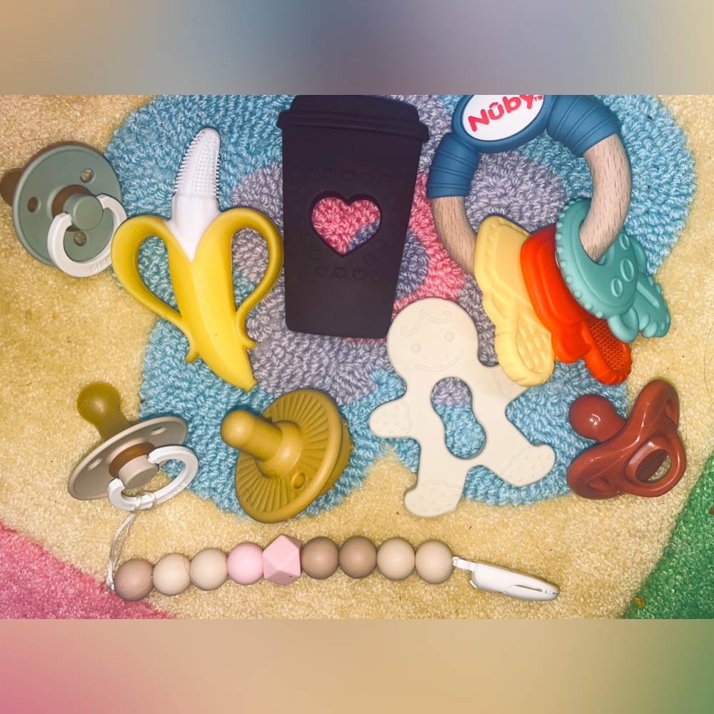 Baby teethers and pacis bundle